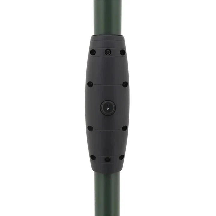 Aan/uit knop van de Sunred Staande groene roségoude Indus Ultra Jade Smart Heater