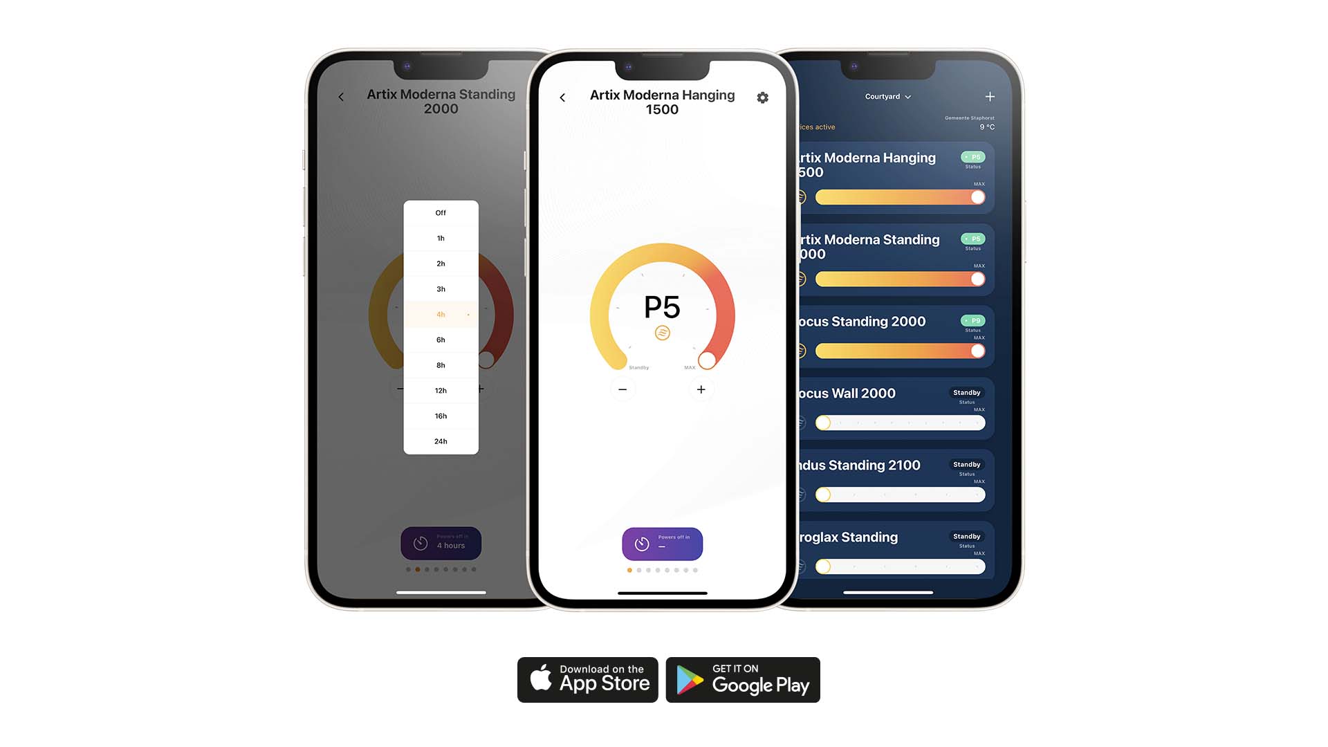 App om terrasverwarmer of heater op afstand te kunnen besturen