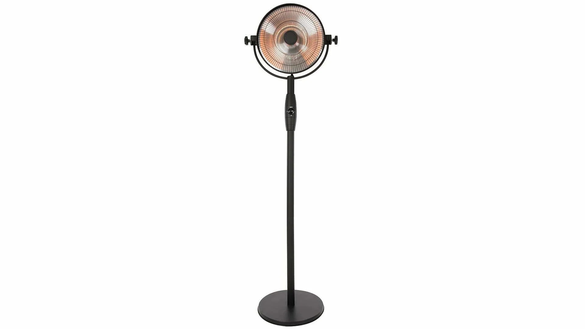 Staande Sunred Retro Bright Zwarte heater met 2100 Watt