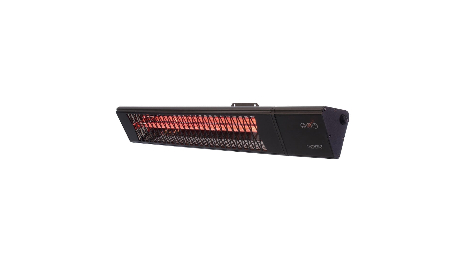 Zwarte Sunred Triangle Dark SMART wandmodel heater met 2500 Watt