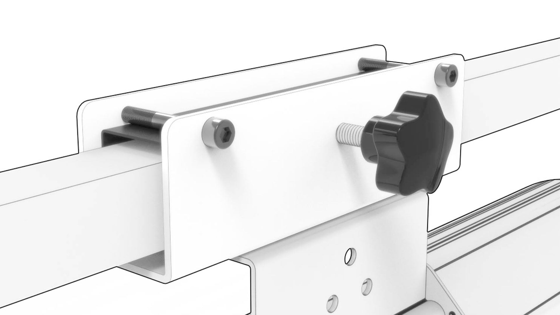 Universele bevestigingsbeugel Zilver