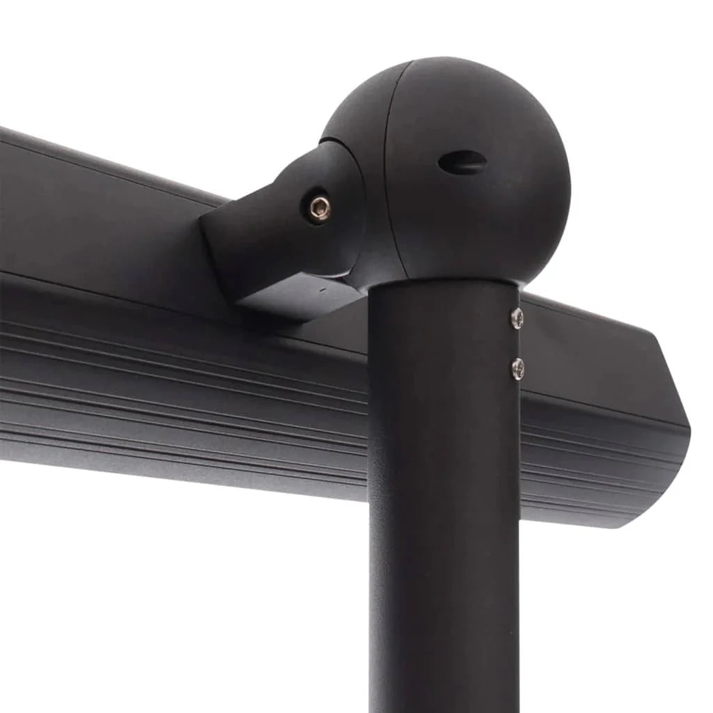 Sunred zwarte terrasverwarmer Royal Diamond Dark gemonteerd op standaard