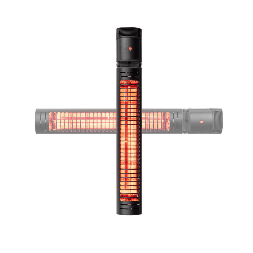 sfeervolle Eurom Golden 1500 Slim terrasverwarmer of heater met afstandsbediening