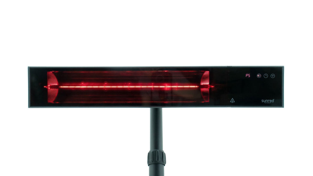 Proglax Gastro heater van Sunred met infrarood licht voor gezellige overkapping