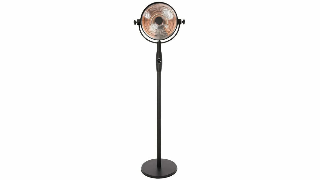 Staande Sunred Retro Bright Zwarte heater met 2100 Watt