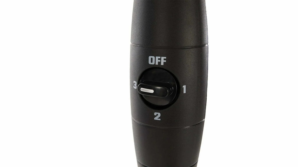 Aan/uit knop van Staande Sunred Retro Bright Zwarte heater met 2100 Watt