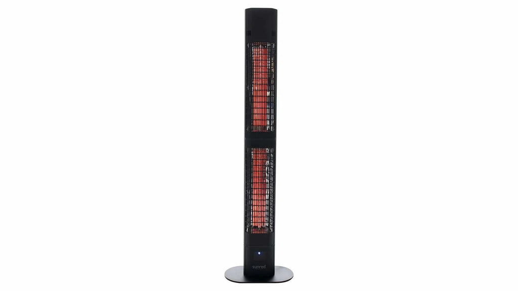 Staande Valencia Dark Lounge zwarte terrasheater met 3000 Watt