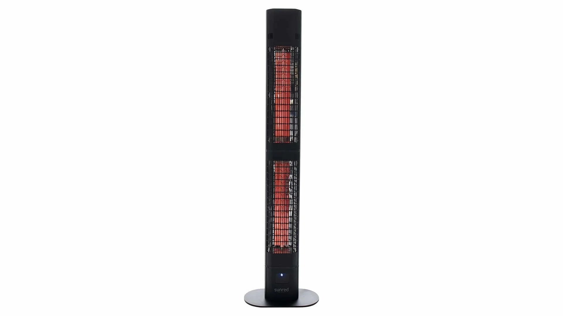 Staande Valencia Dark Lounge zwarte terrasheater met 3000 Watt