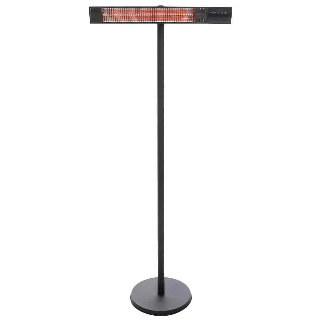 Sunred zwarte staande terrasverwarmer Royal Diamond Dark met 2500 Watt en Rose Gold Carbon technologie 